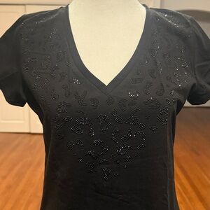 Black Embellished Tee